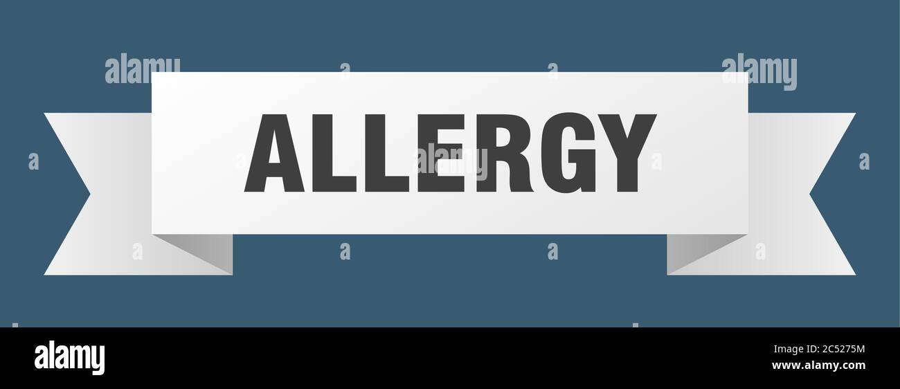 allergy ribbon. allergy isolated band sign. allergy banner Stock Vector
