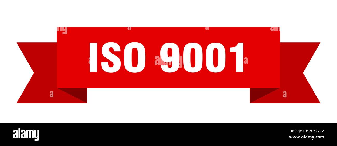 iso 9001 ribbon. iso 9001 isolated band sign. iso 9001 banner Stock ...
