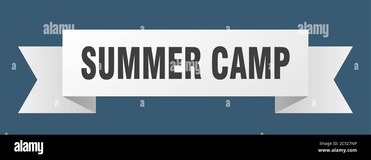 Camp Ribbon summer camp ribbon. summer camp isolated band sign. summer camp banner ...