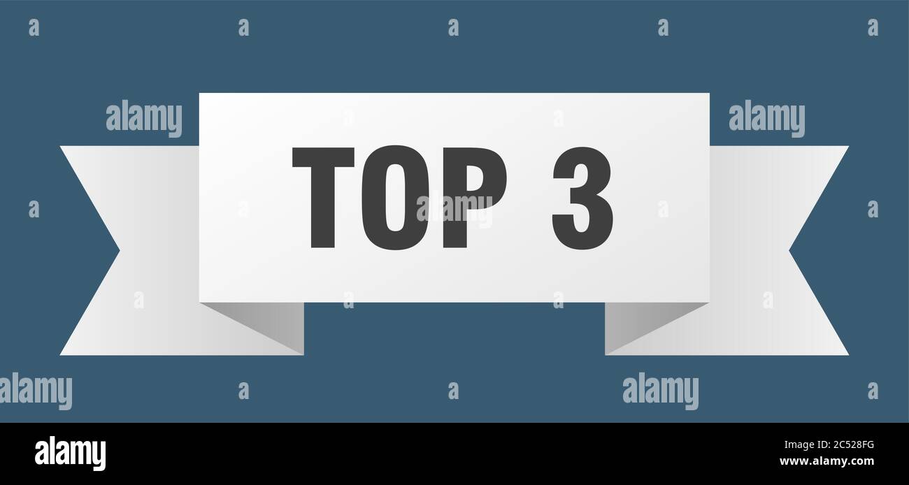top 3 ribbon. top 3 isolated band sign. top 3 banner Stock Vector Image ...