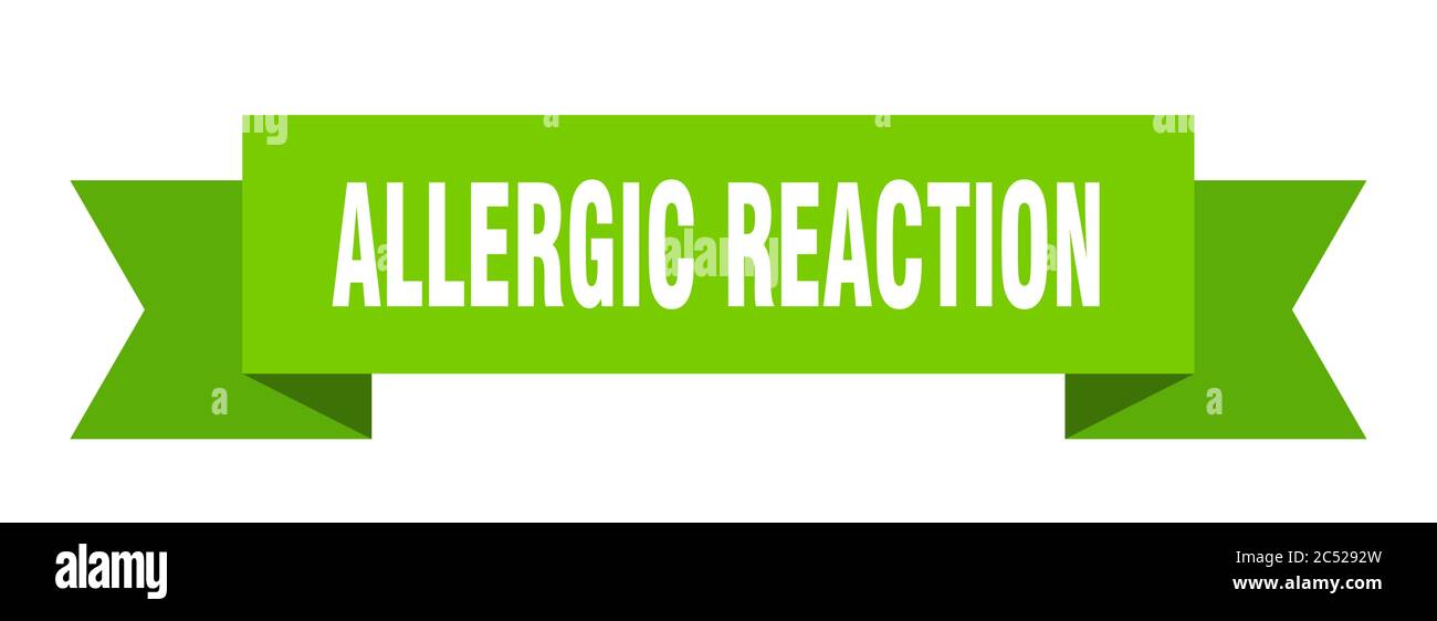 allergic reaction ribbon. allergic reaction isolated band sign