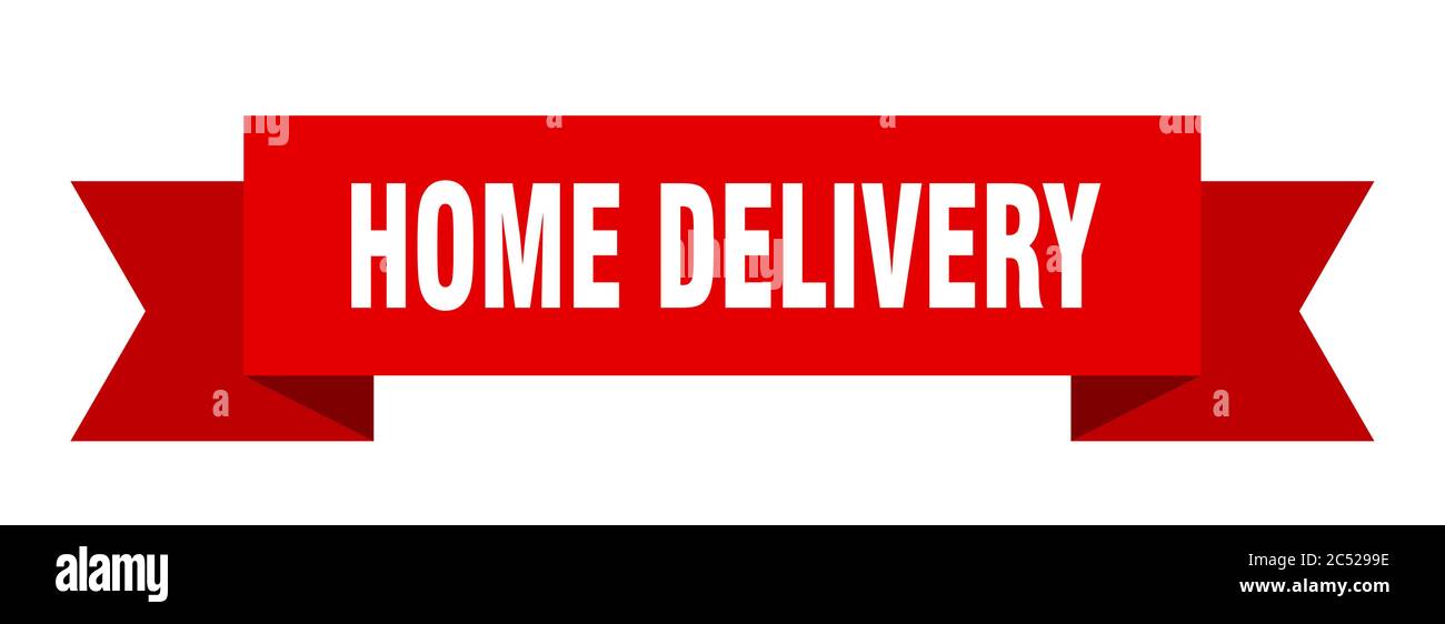 home delivery ribbon. home delivery isolated band sign. home delivery