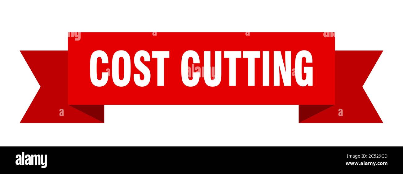 cost cutting ribbon. cost cutting isolated band sign. cost cutting