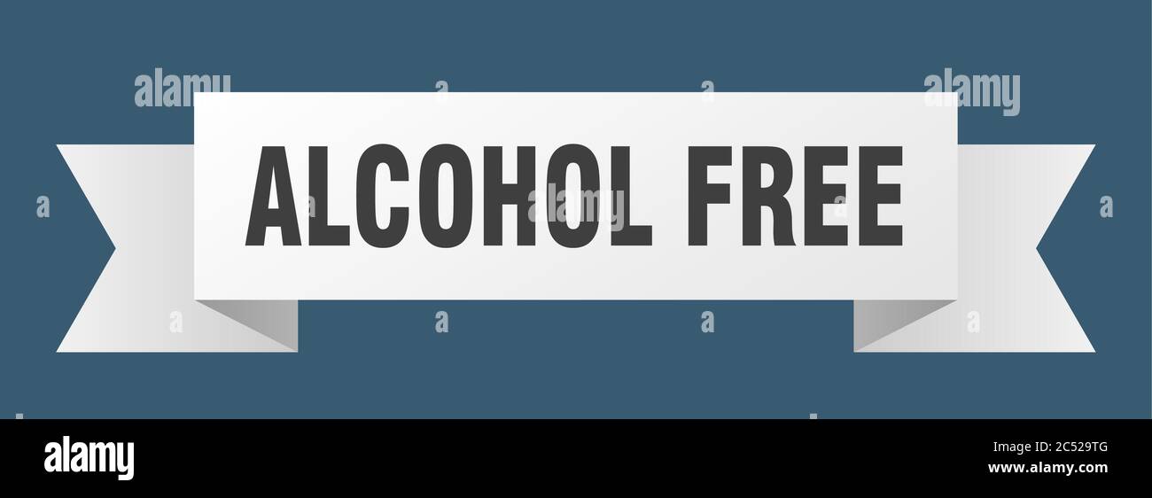 alcohol free ribbon. alcohol free isolated band sign. alcohol free ...