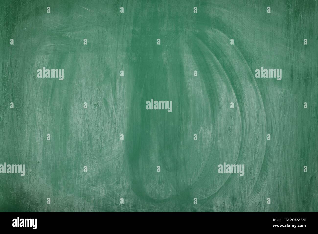 Green Blank blackboard with board eraser texture for back to school or menu frame background Stock Photo