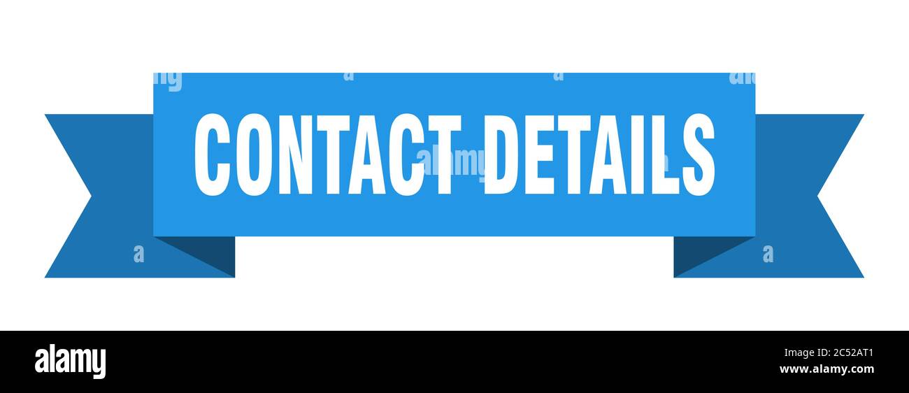 contact details ribbon. contact details isolated band sign. contact ...