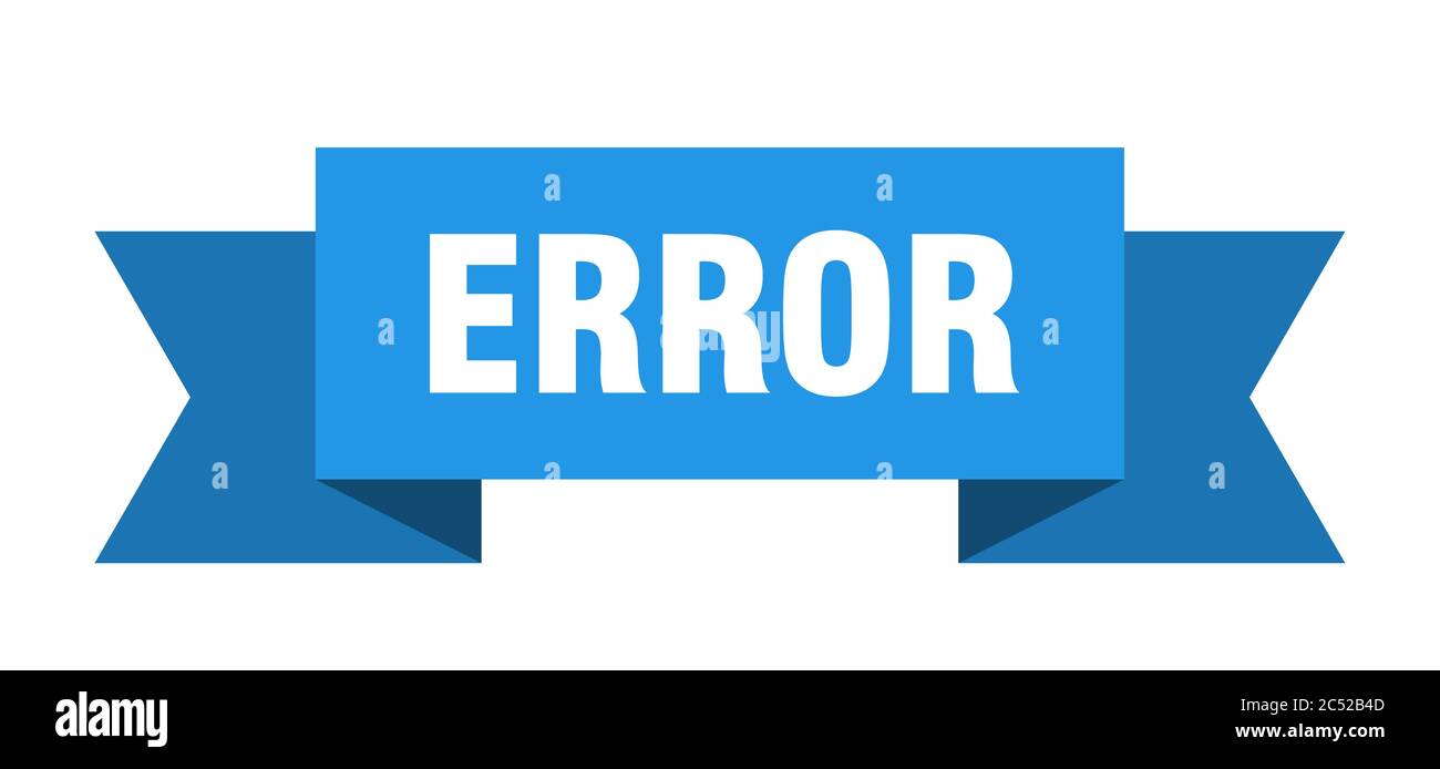 error ribbon. error isolated band sign. error banner Stock Vector Image