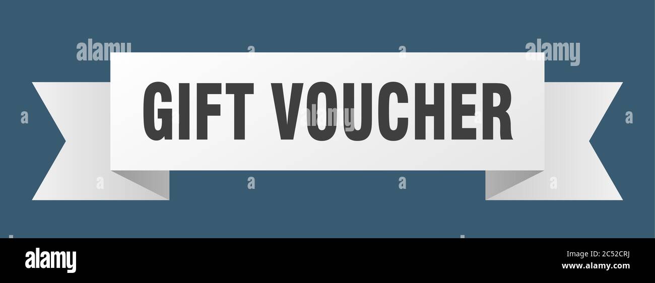 gift voucher ribbon. gift voucher isolated band sign. gift voucher ...