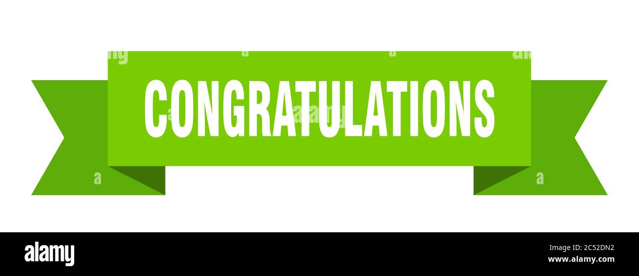 congratulations ribbon. congratulations isolated band sign ...