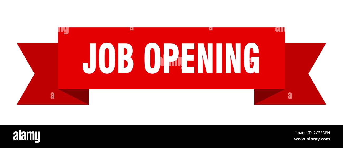 job opening ribbon. job opening isolated band sign. job opening banner ...