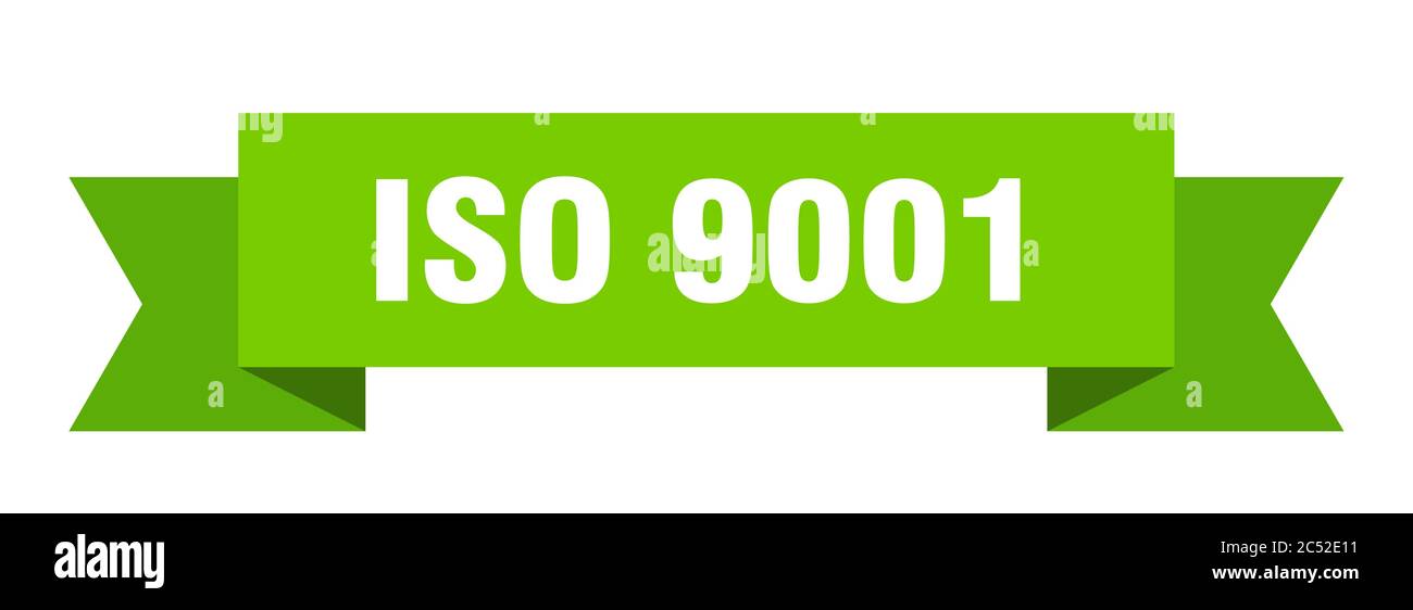 iso 9001 ribbon. iso 9001 isolated band sign. iso 9001 banner Stock ...