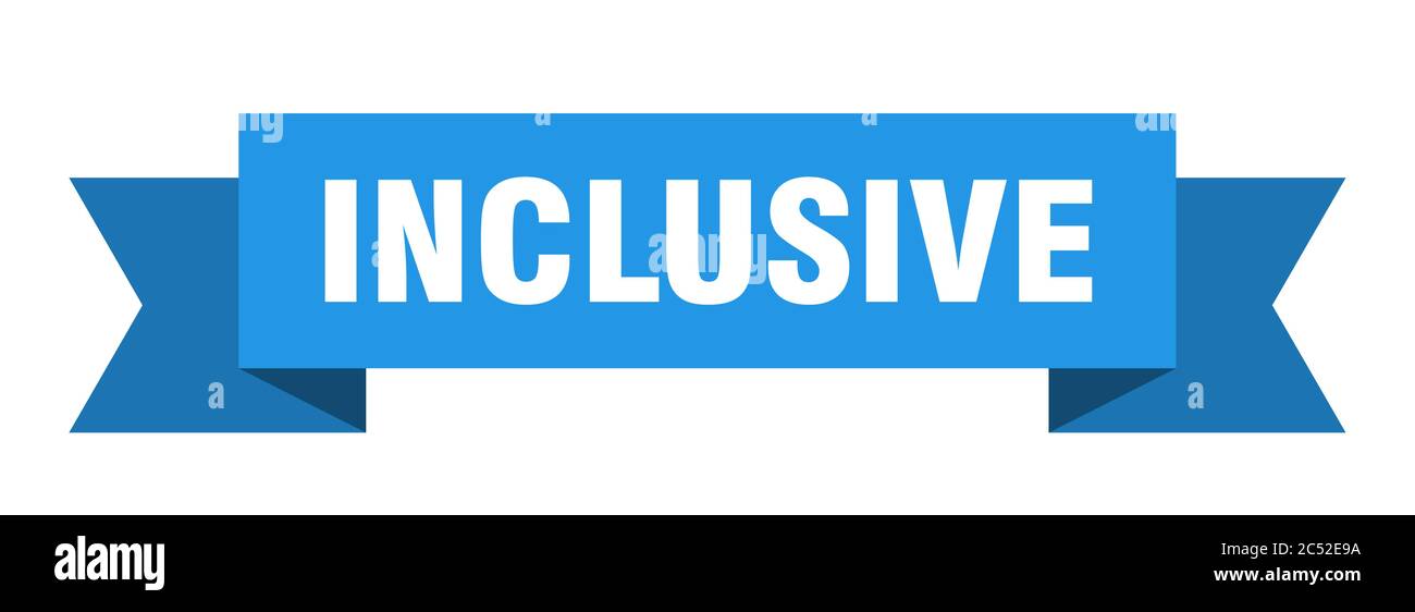 inclusive ribbon. inclusive isolated band sign. inclusive banner Stock ...