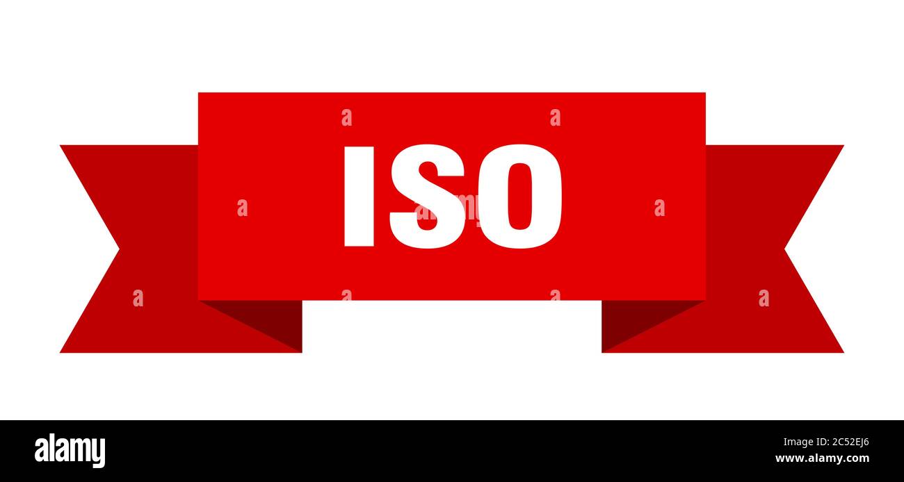 iso ribbon. iso isolated band sign. iso banner Stock Vector Image & Art ...