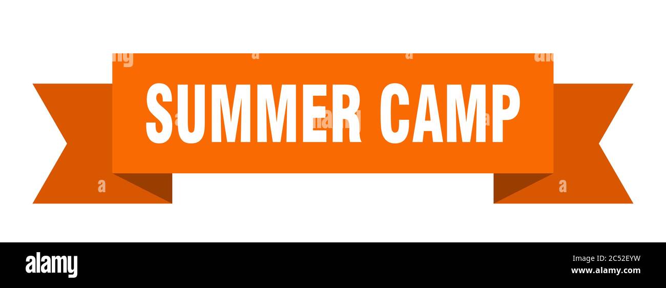 Camp Ribbon summer camp ribbon. summer camp isolated band sign. summer camp banner ...