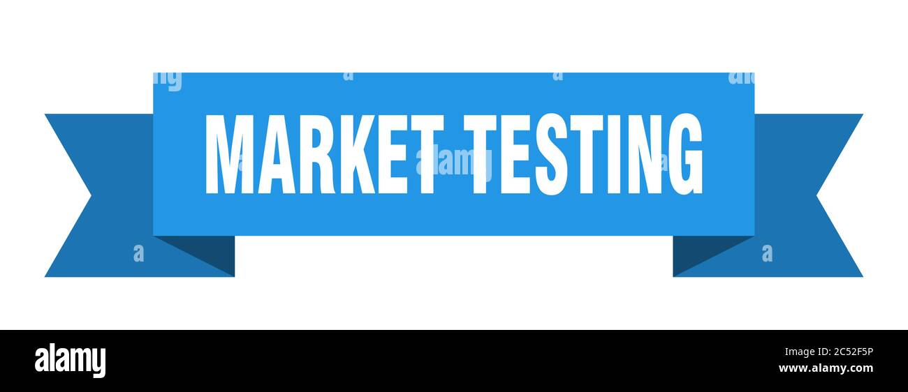 market testing ribbon. market testing isolated band sign. market ...