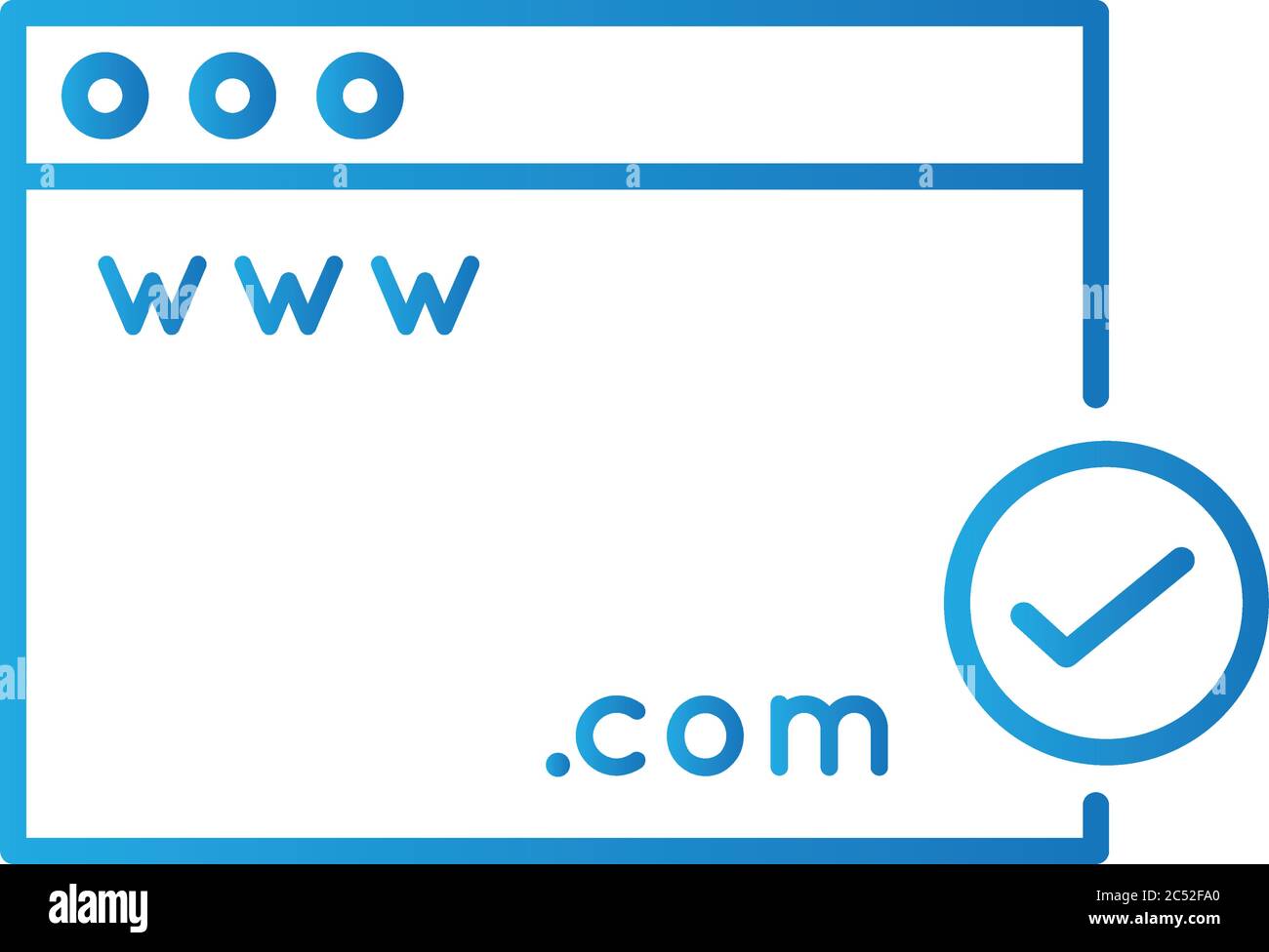 webpage template with www gradient style icon vector illustration design Stock Vector