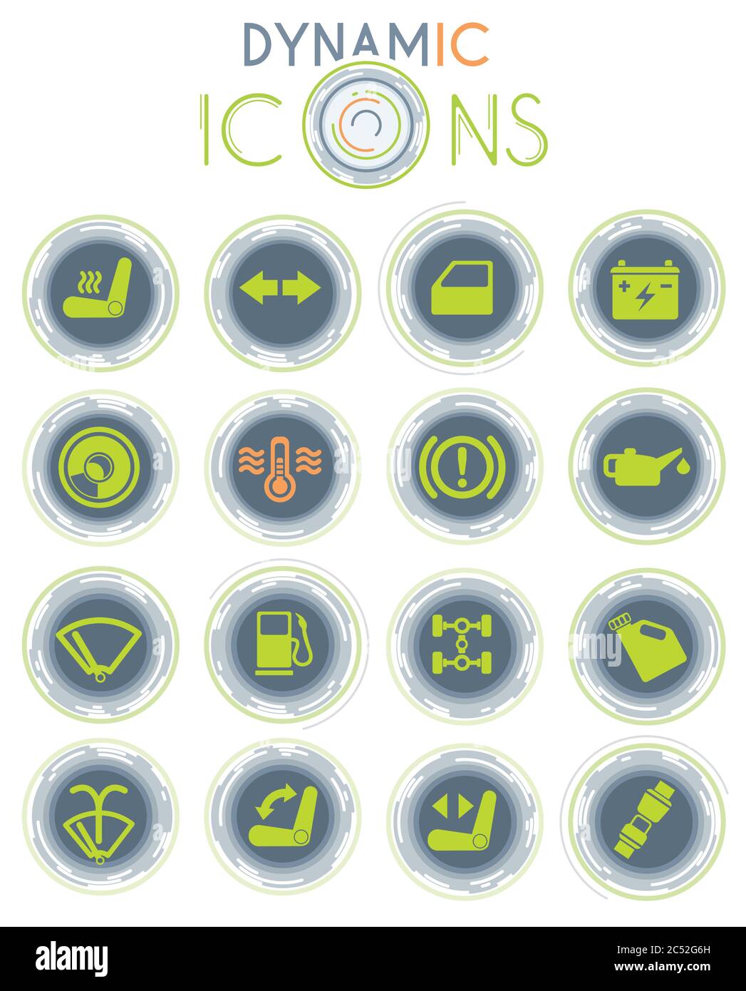 Car interface dynamic icons Stock Vector Image & Art - Alamy