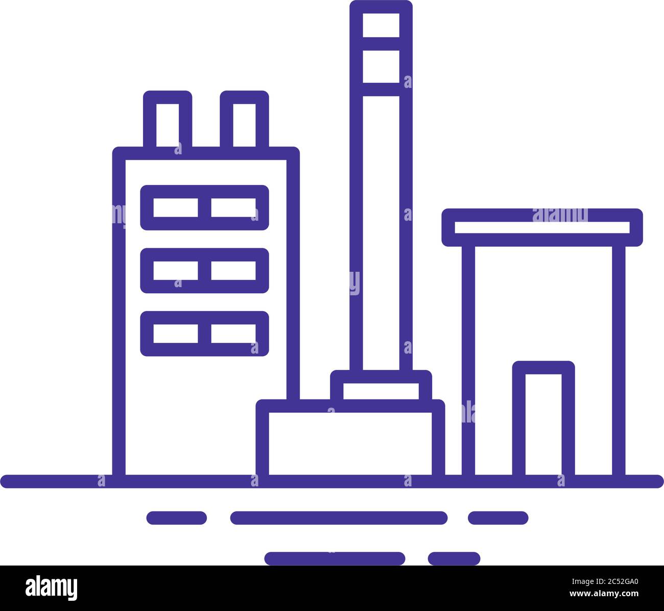 factory building line style icon vector illustration design Stock Vector