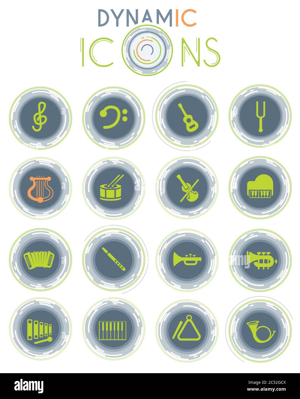 classic instruments dynamic icons Stock Vector Image & Art - Alamy