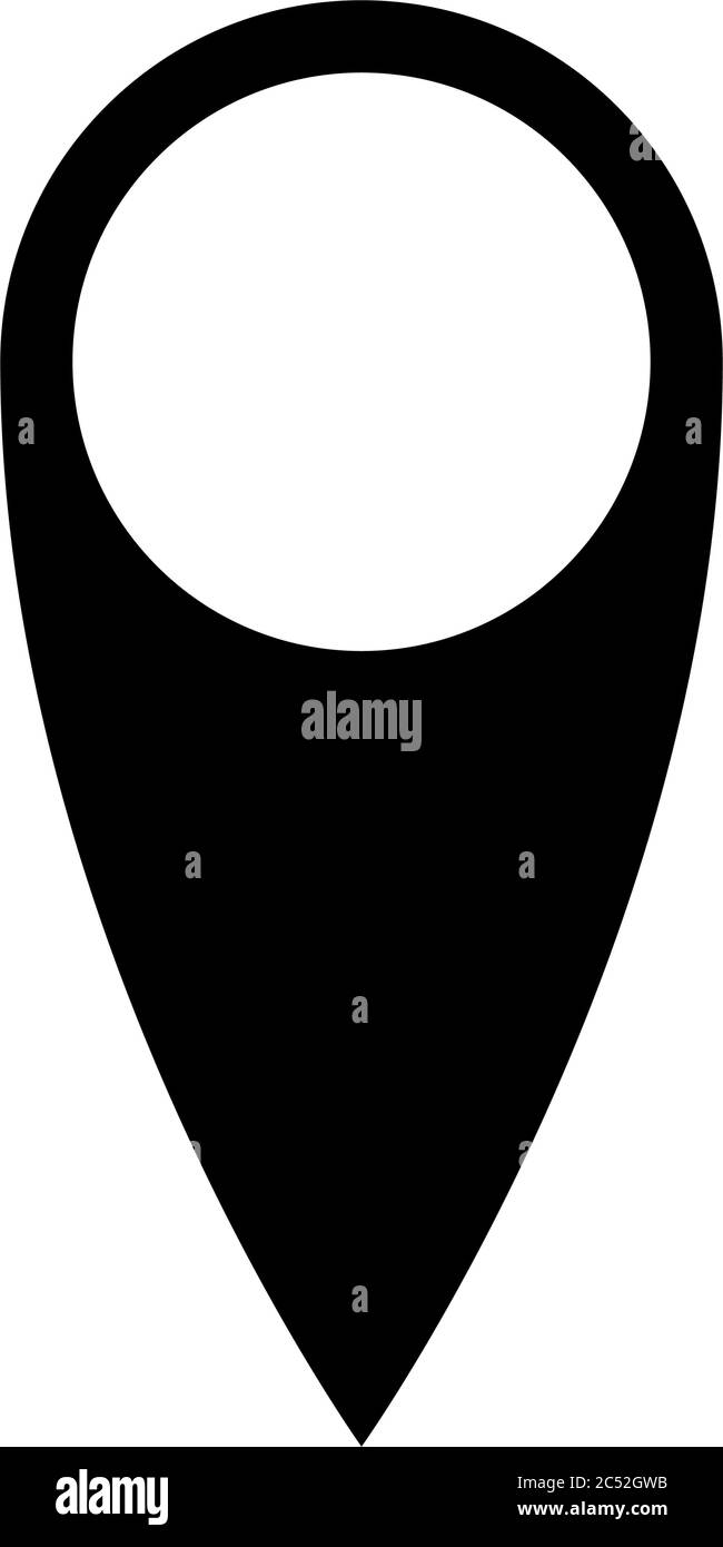 Black map pointer. Simple flat vector icon Stock Vector Image & Art - Alamy