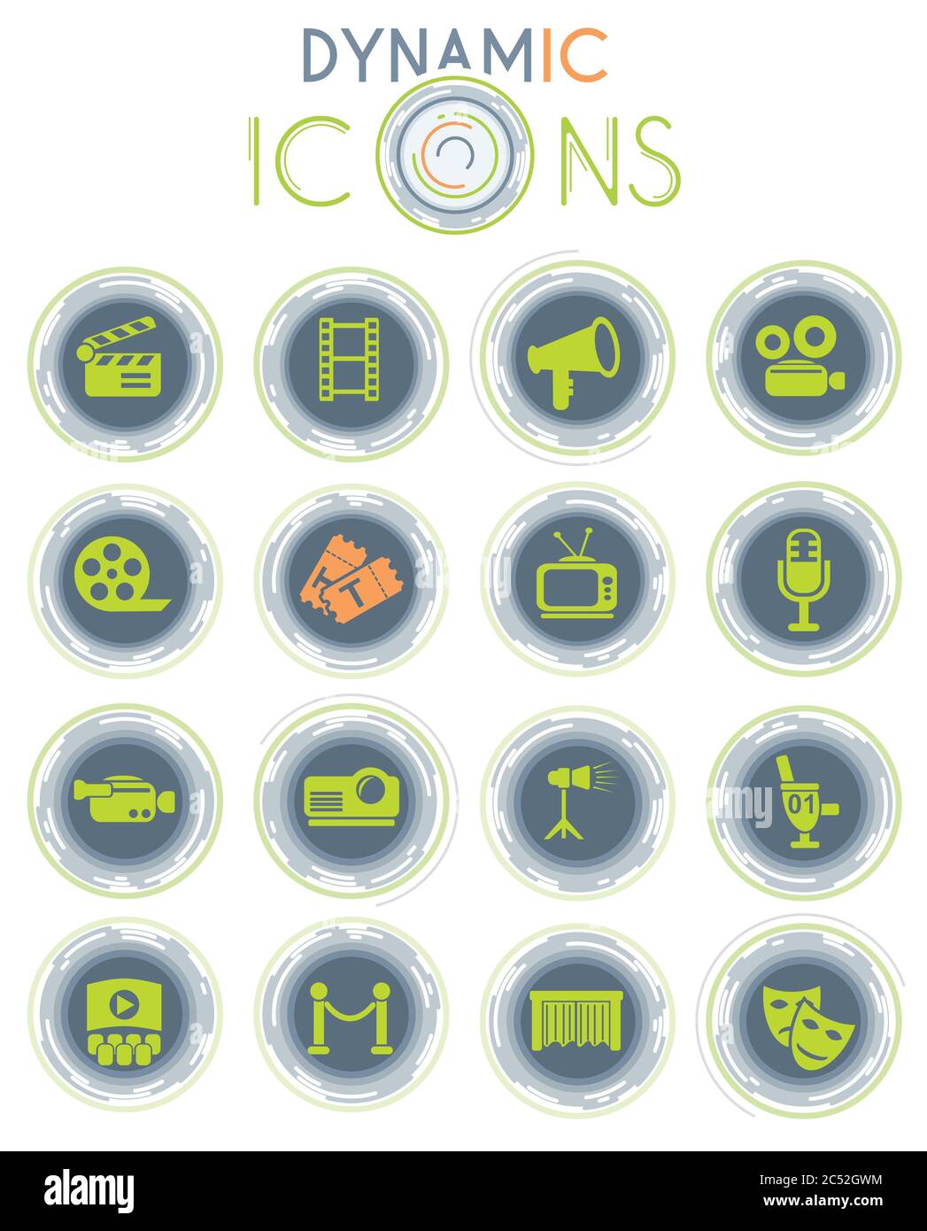 cinema icon set Stock Vector Image & Art - Alamy