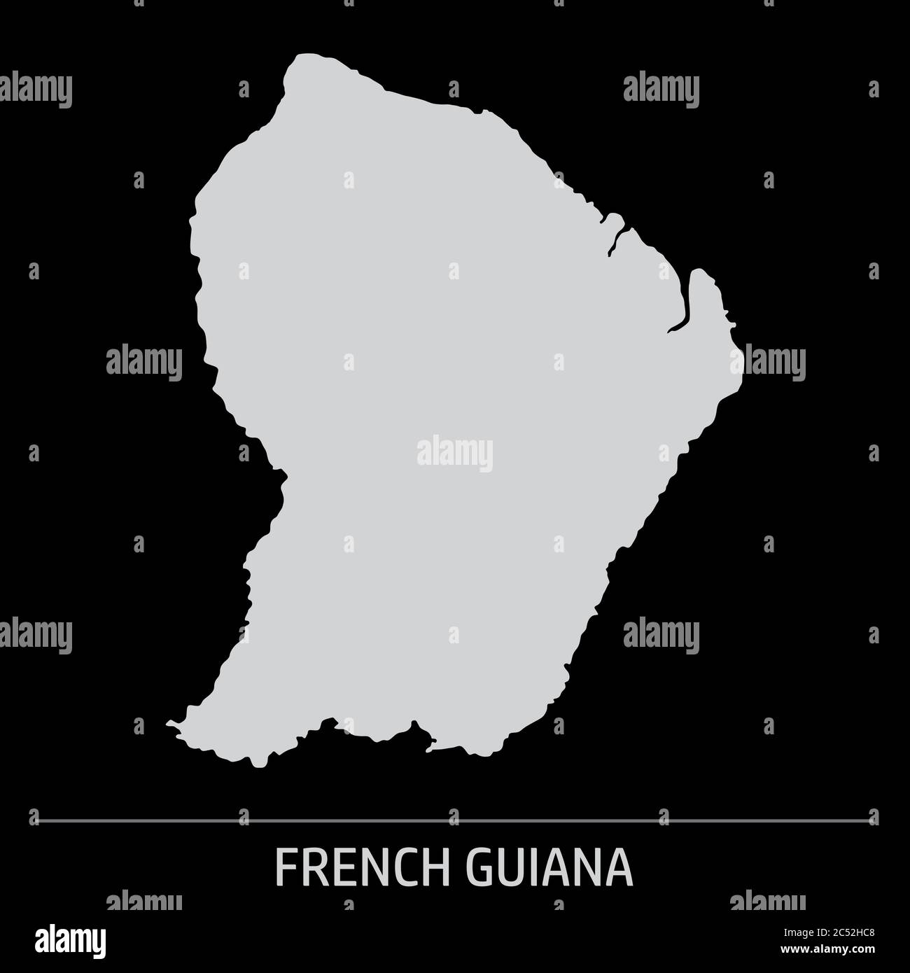 French Guiana map icon Stock Vector