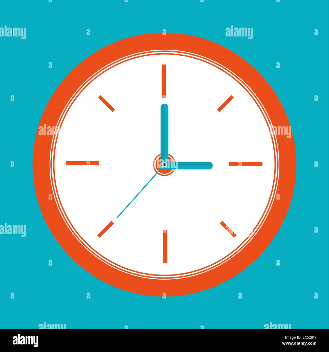 Vector clock on blue background Stock Vector Image & Art Alamy