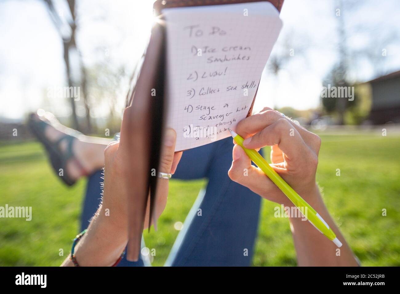 Women Writing A List High Resolution Stock Photography And Images Alamy