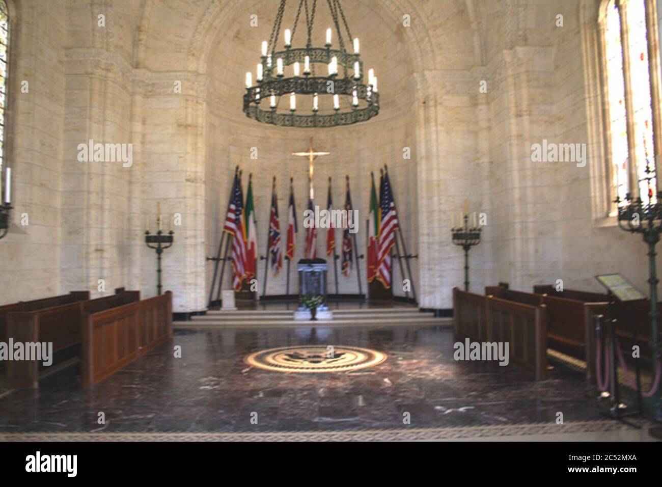 Interior - Chapel - World War I Meuse-Argonne American Cemetery and Memorial. Stock Photo