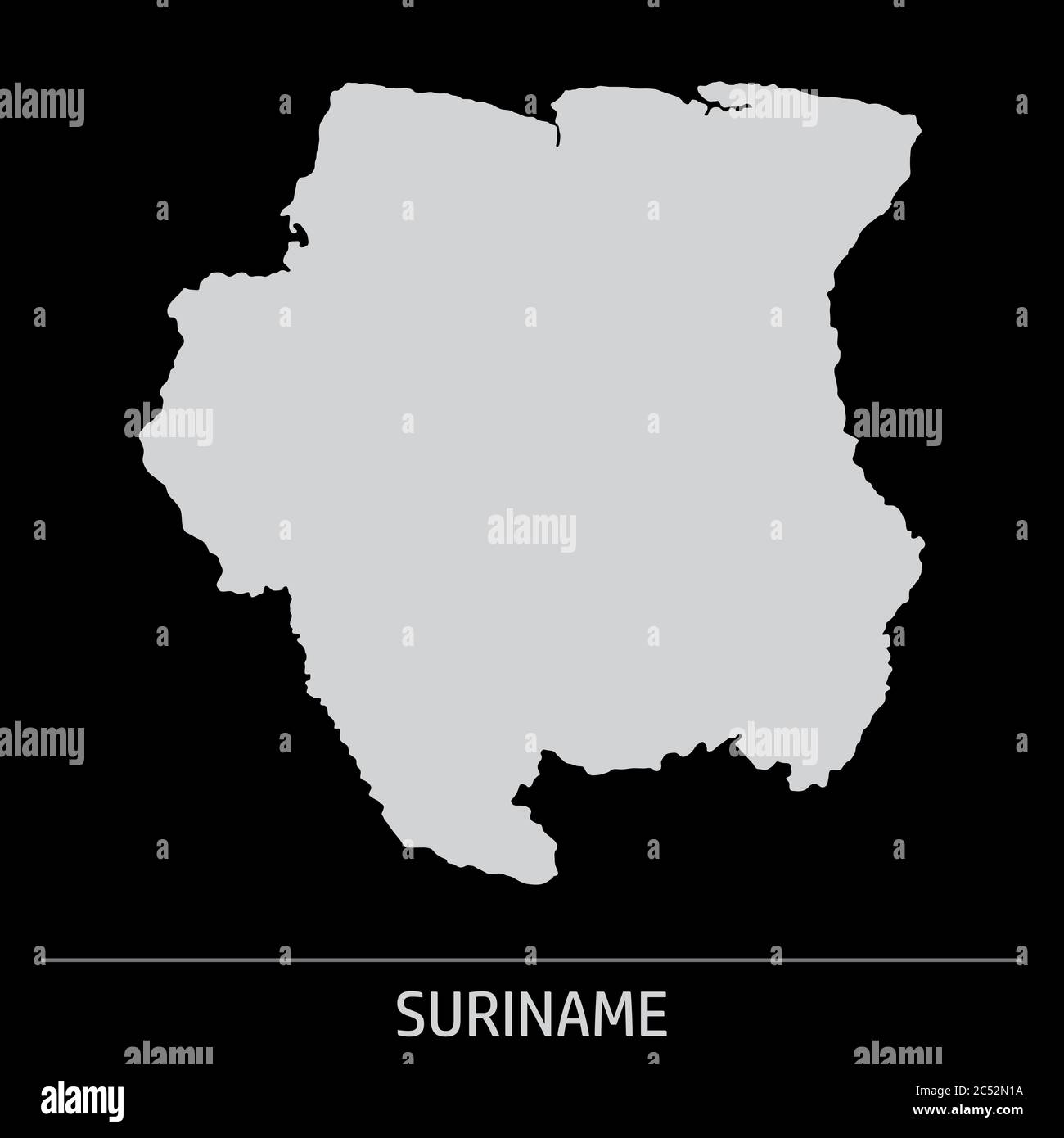 Suriname map icon Stock Vector