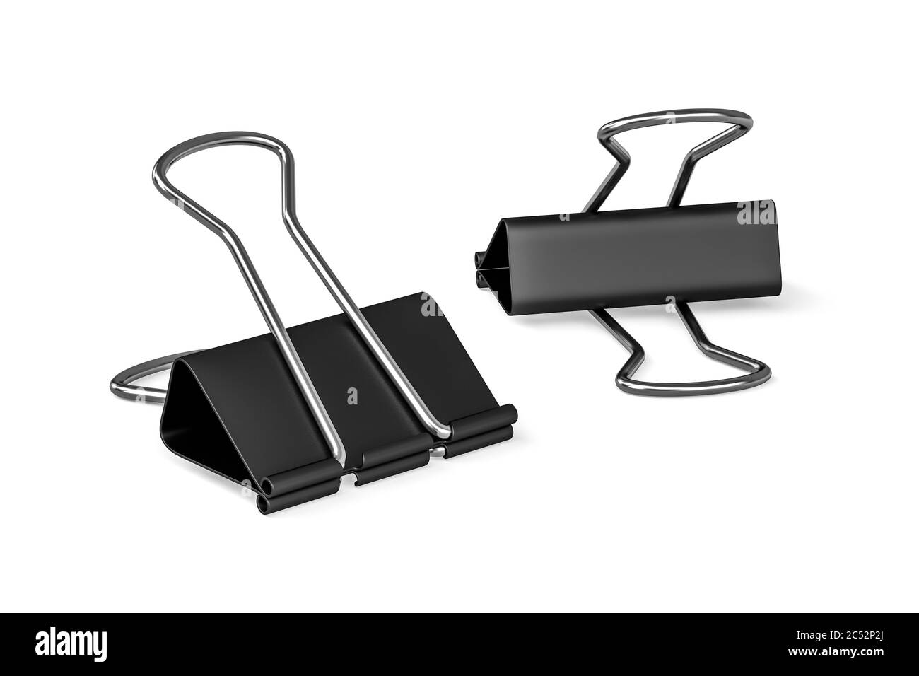 Paper clamp isolated on white background 3d render Stock Photo Alamy