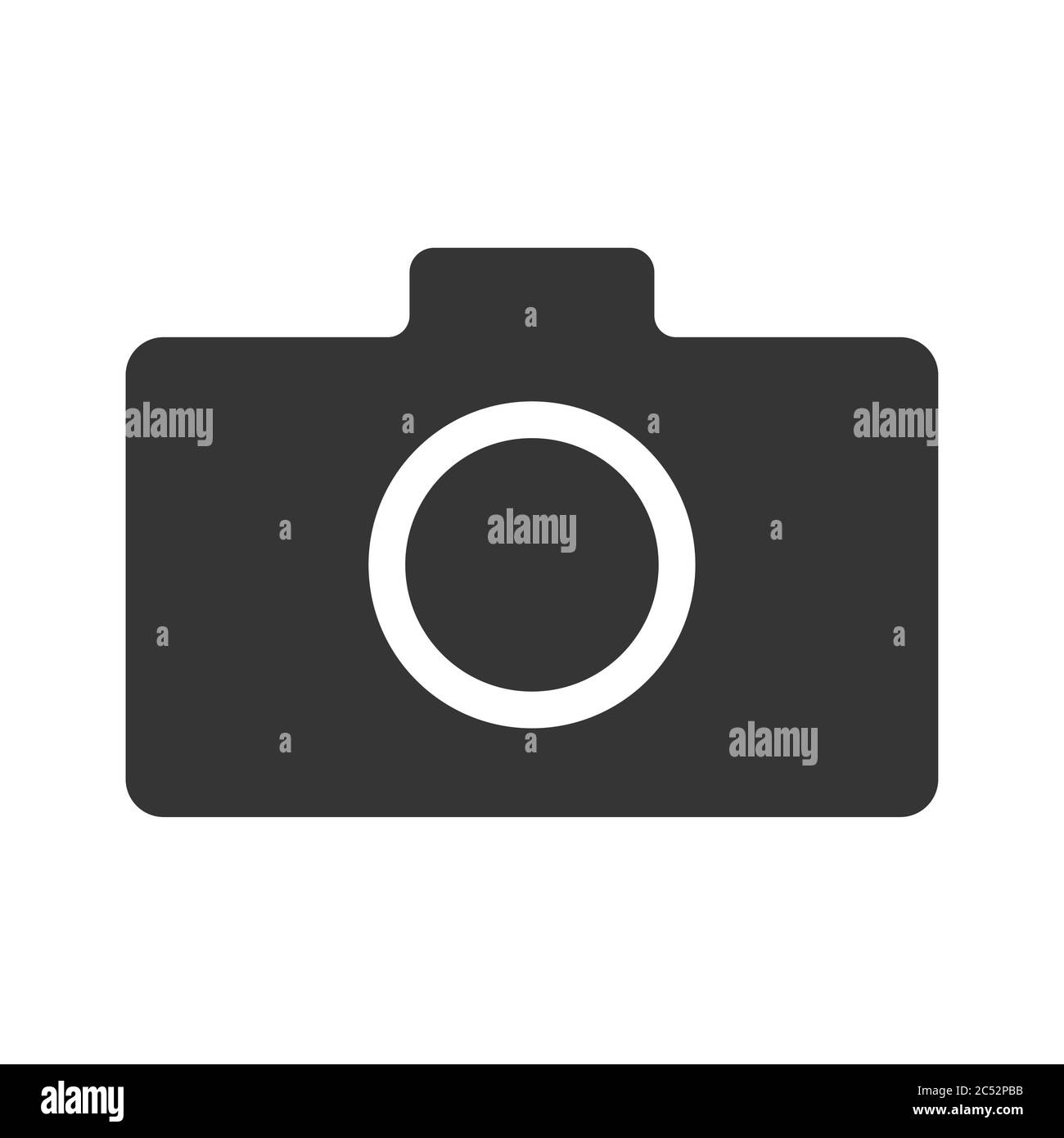 Simple black photo camera icon in flat style Stock Vector Image & Art