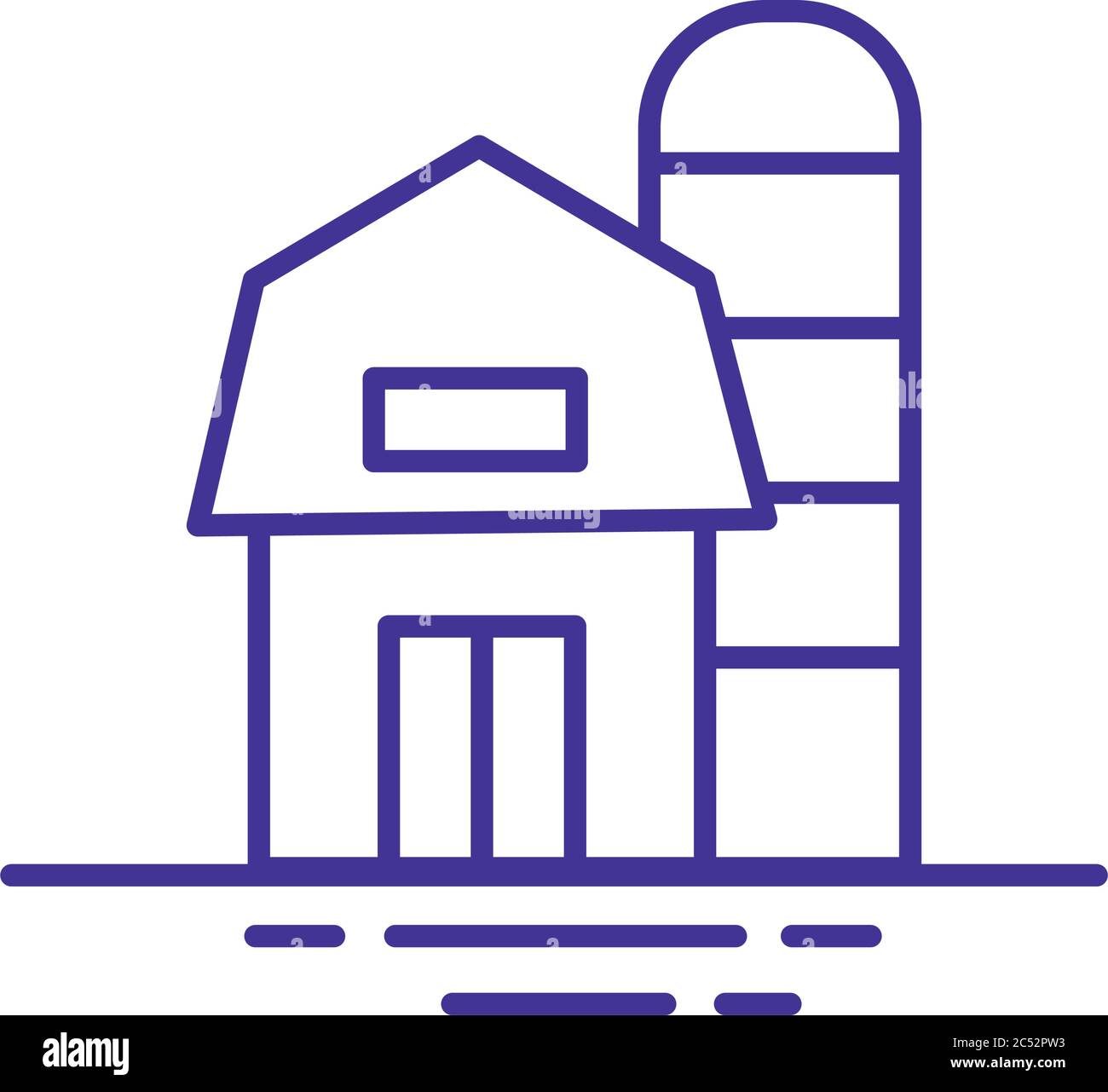 factory building line style icon vector illustration design Stock Vector
