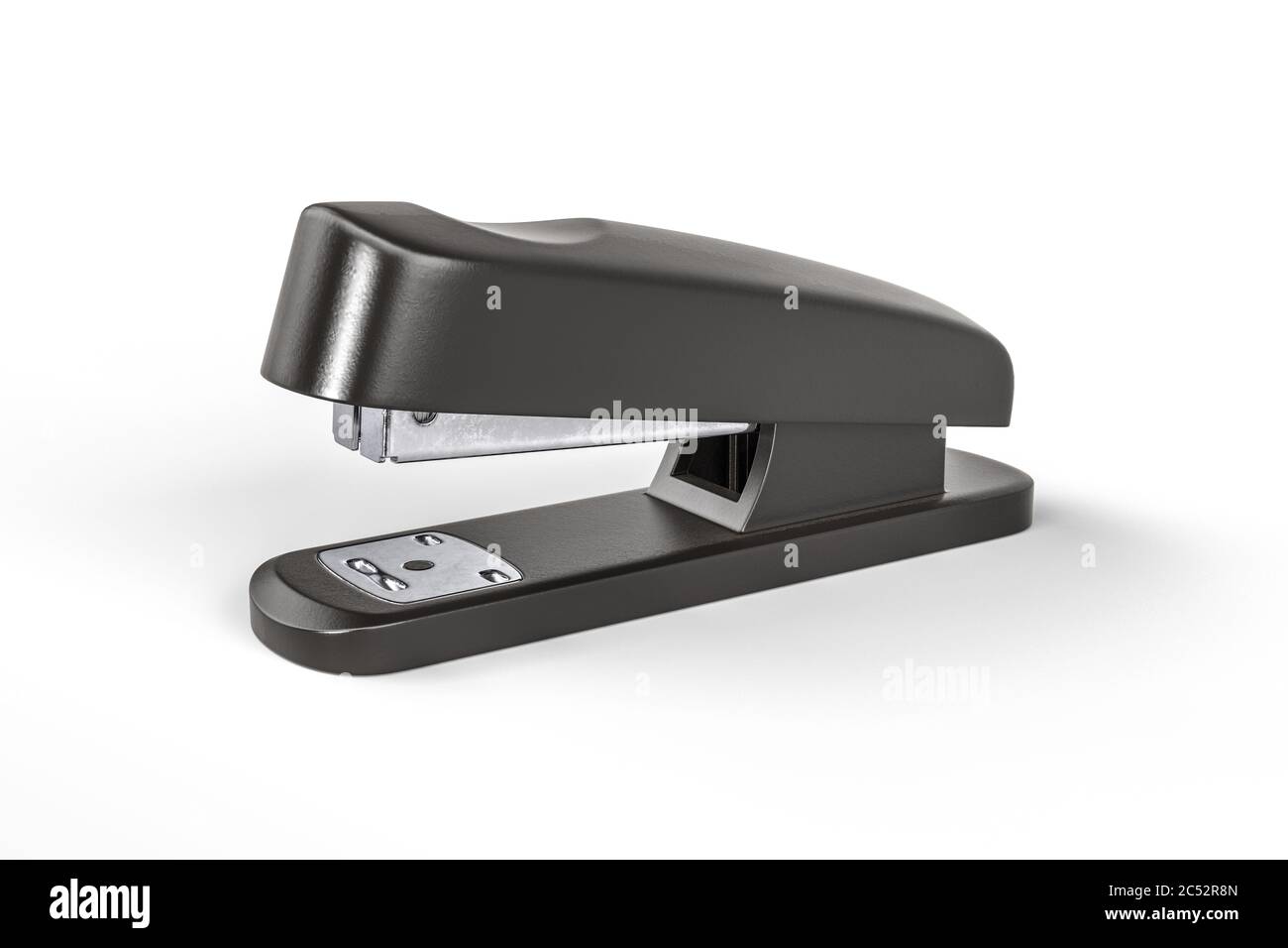 Graphite office stapler isolated on white background - 3d render Stock ...
