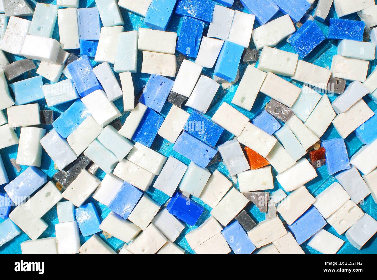 cube material for mosaic production background blue and white ...