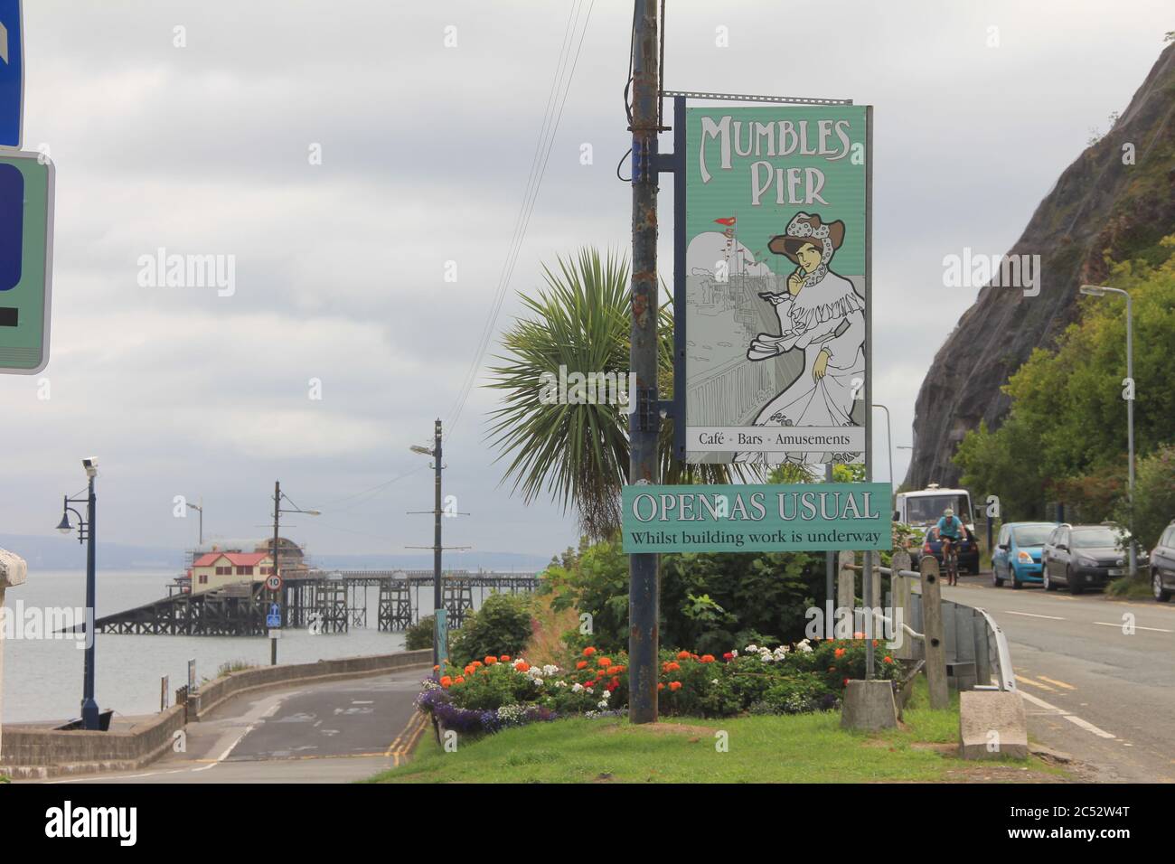 Mumbles Pier in Swansea Bay, Wales. Stock Photo