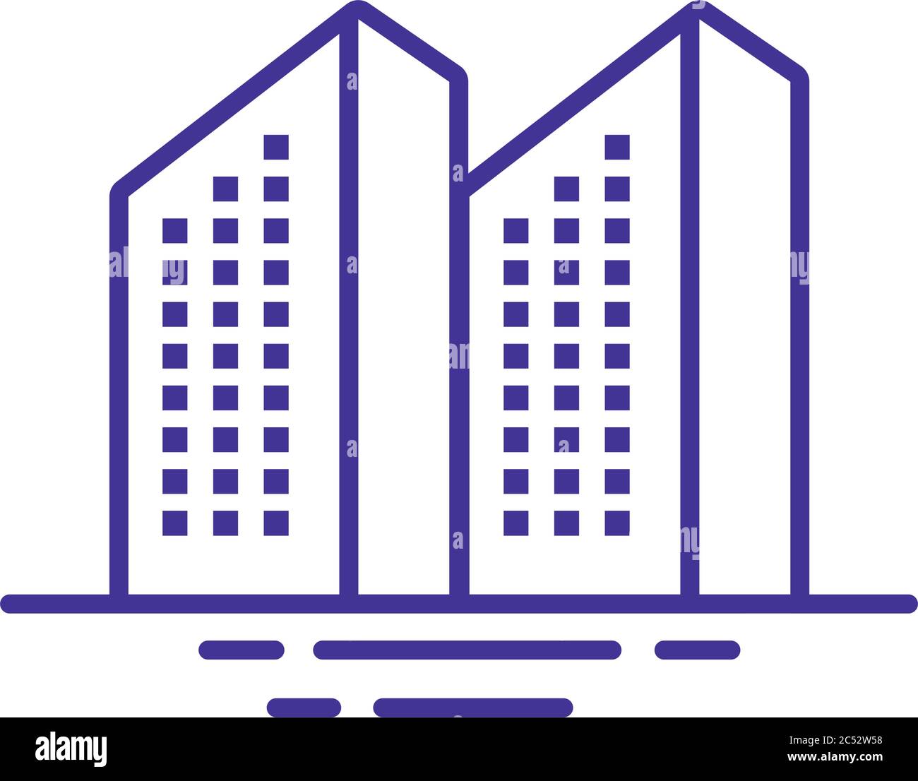 Facades of modern office buildings Stock Vector Images - Alamy