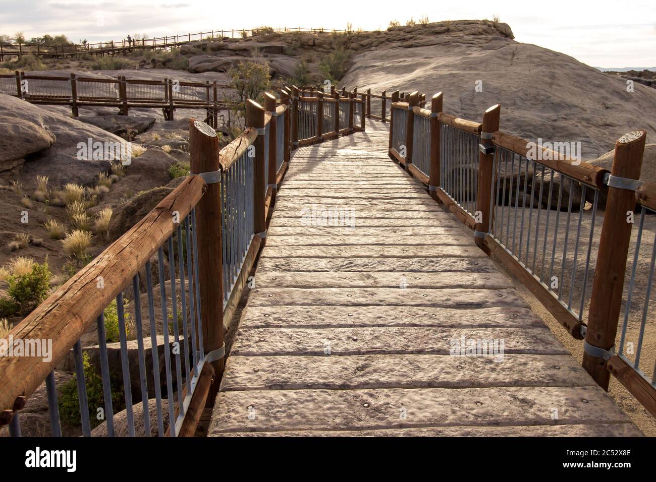 The Boardwalks at Augrabies Falls, in the Northern Cape, South Africa, in the late afternoon Stock Photo