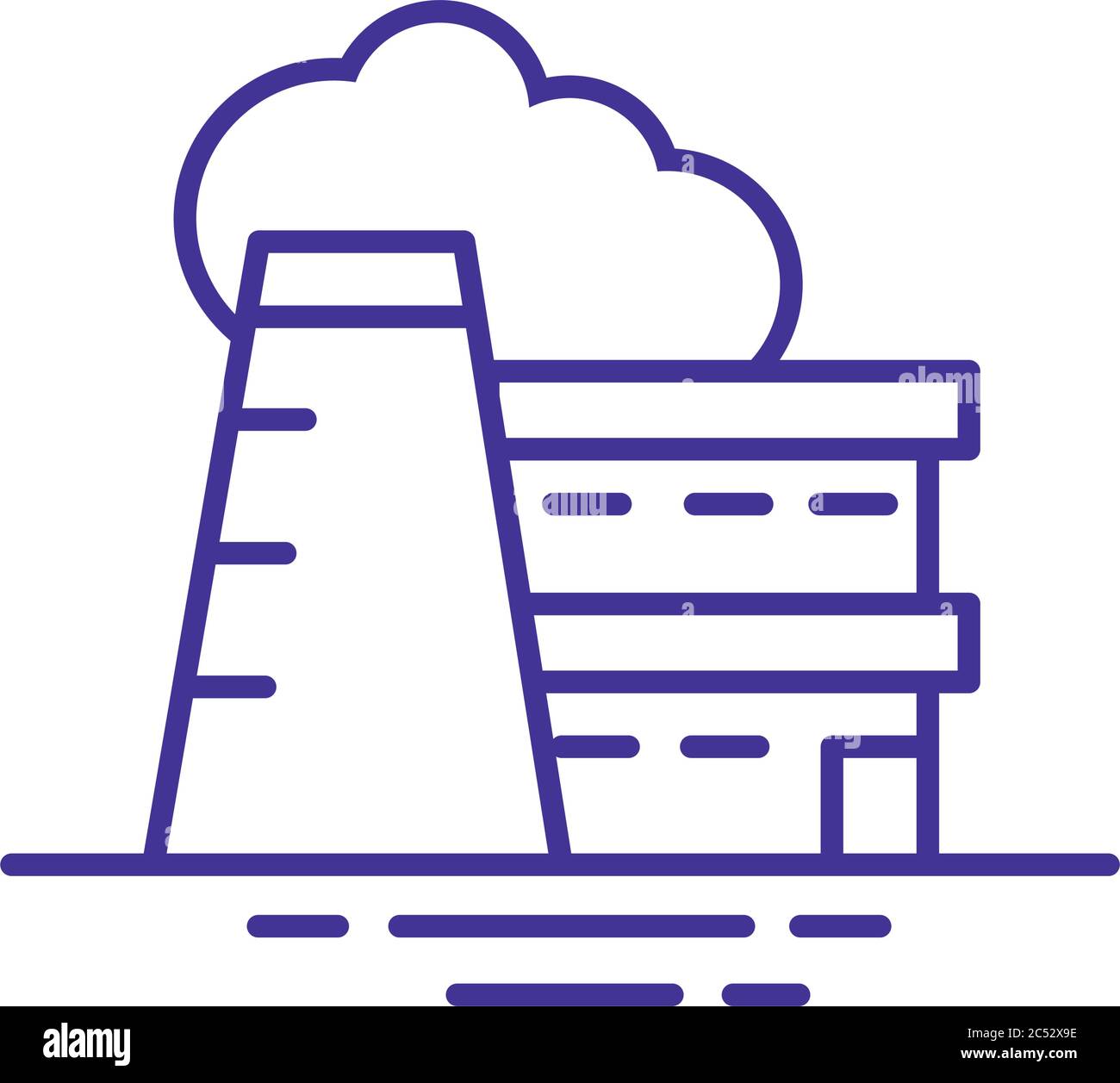 factory building line style icon vector illustration design Stock Vector