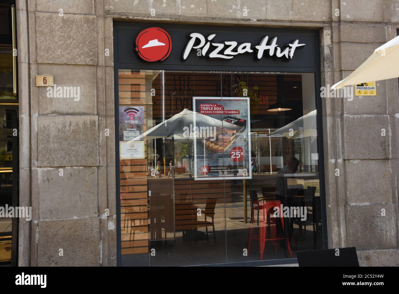 Pizza Hut in Malaga Spain Stock Photo Alamy