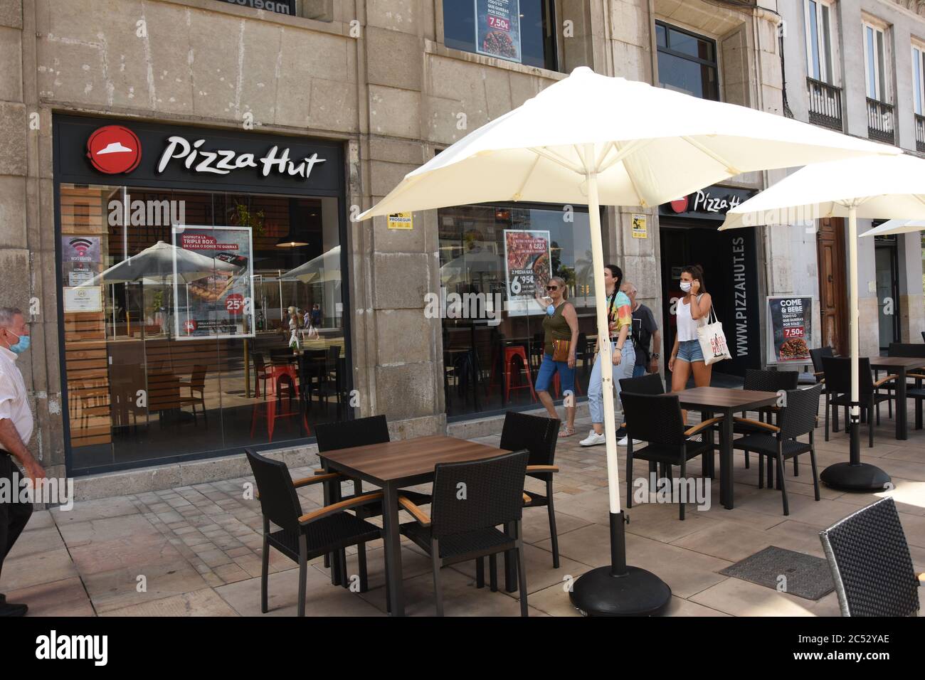 Pizza Hut in Malaga Spain Stock Photo