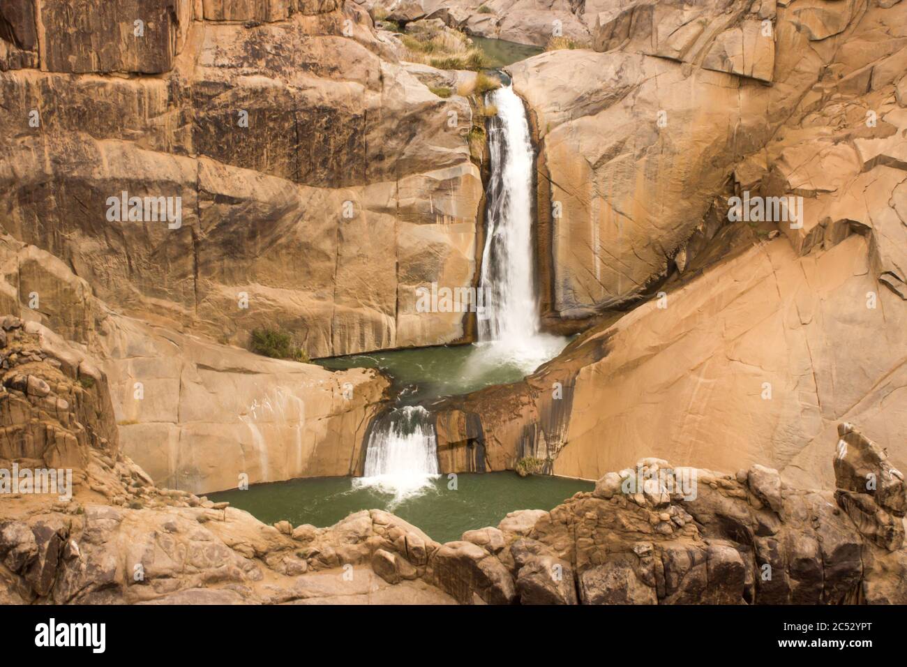 Fallscape River A step waterfall, known as Twin Falls, falling into the Orange River ...
