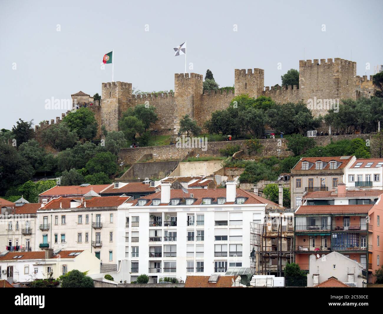 Saint George Castle, São Jorge Castle, Castelo de São Jorge, Lisbon, Lisboa, Lissabon, Lisszabon, Portugal, Europe Stock Photo