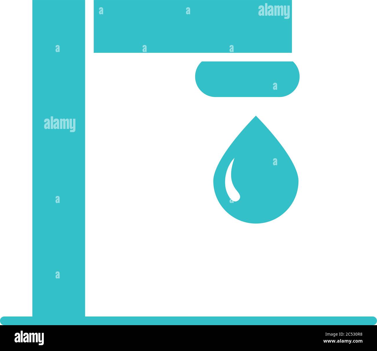 tap and water drop nature liquid blue silhouette style icon vector ...