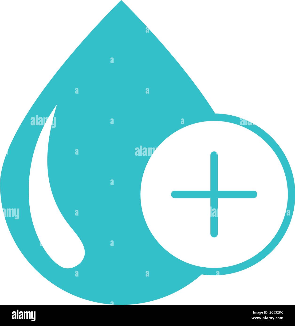 plus medical water drop nature liquid blue silhouette style icon vector ...