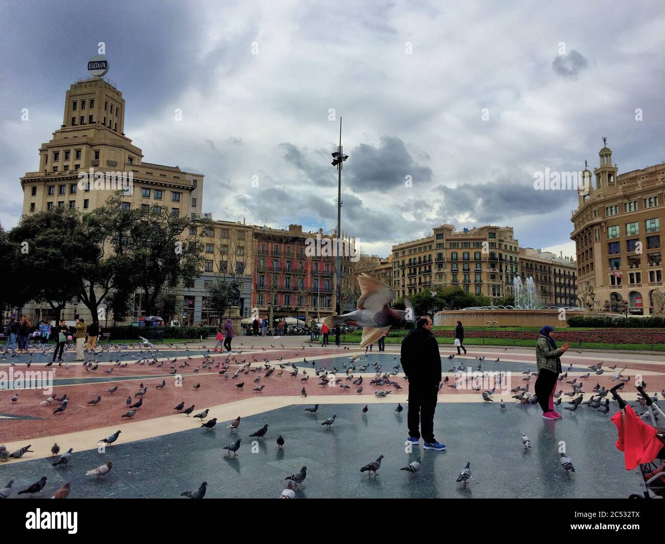 Barcelona downtown Stock Photo