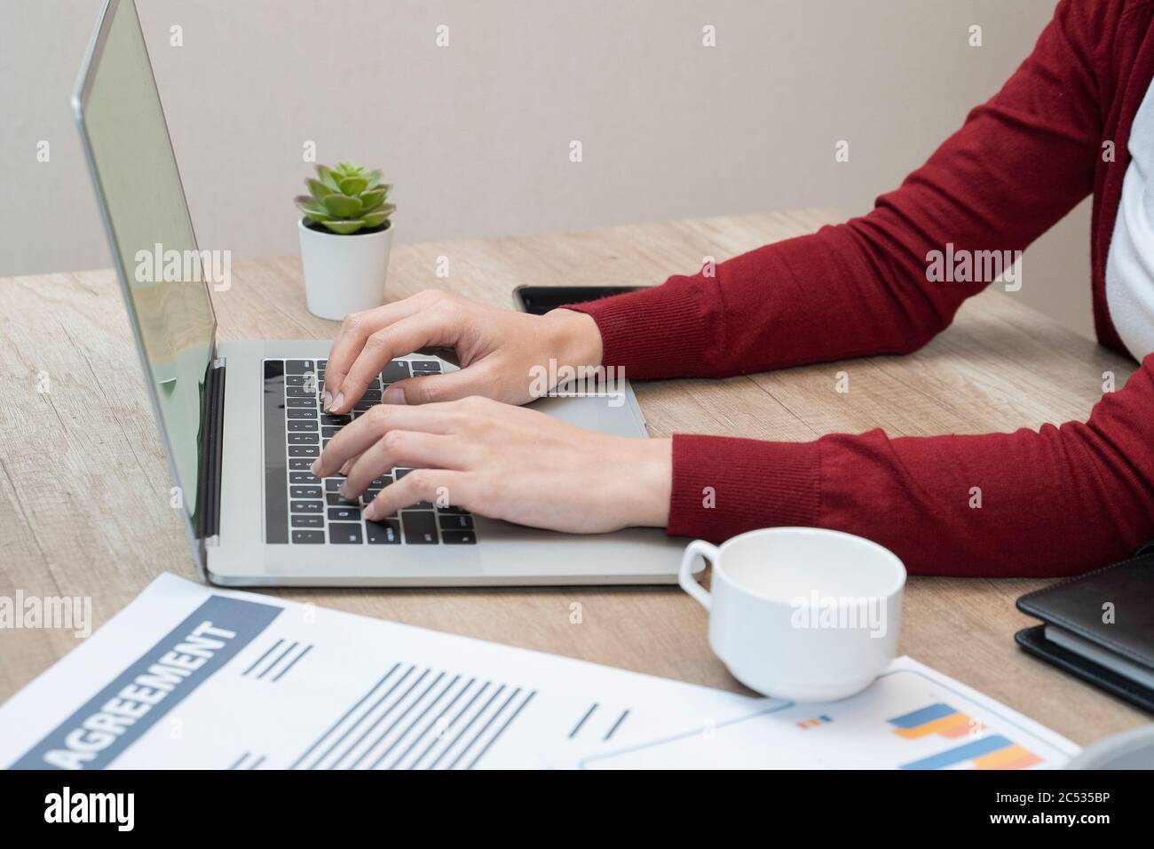Work from home, new normal. Stock Photo