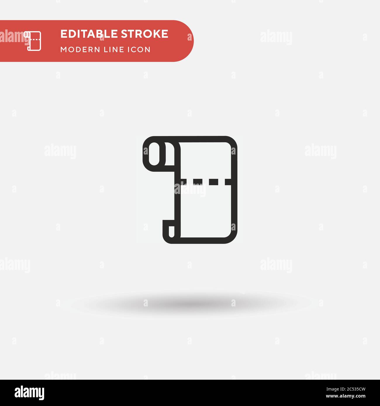 Toilet Paper Simple vector icon. Illustration symbol design template ...
