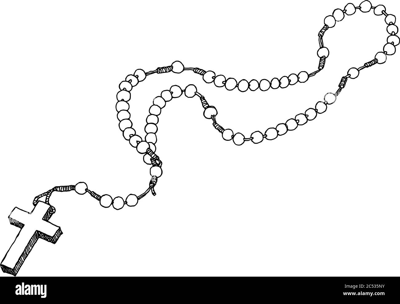 Hand drawn chaplet. Vector illustration. Stock Vector