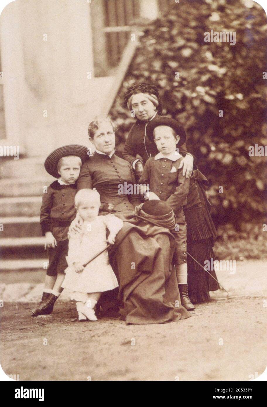 Isabel children and countess of barral. Stock Photo